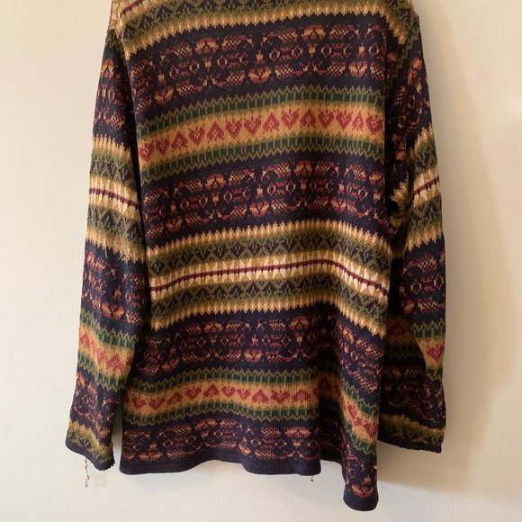 Vintage Fair Isle Knit Cardigan - Picture 2 of 5